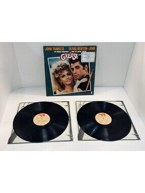 Grease Soundtrack Vinyl LP 1978 RSO RS-2-4002 Hype Sticker Travolta Newton-John